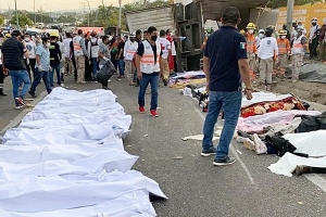 Mueren 55 migrantes en el sur de México