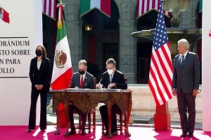 Harris, se reúne con el presidente de México