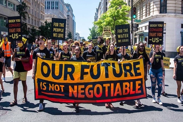 Activistas contra el cambio climático en el Capitolio