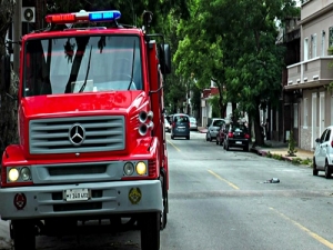 Incendio en edificio en el Centro