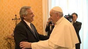 El papa recibe al presidente Fernández