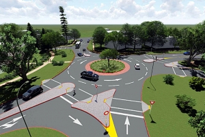 Obras viales en Carrasco