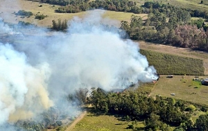 Incendio consumió 120 hectáreas en Laguna del Diario