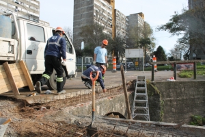 Obras de la Intendencia en Unión y Malvín Norte