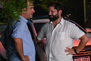 Orsi recibió a Boric en su casa