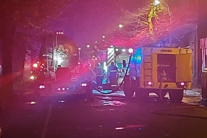 Bomberos atendió incendio en Parque Rodó